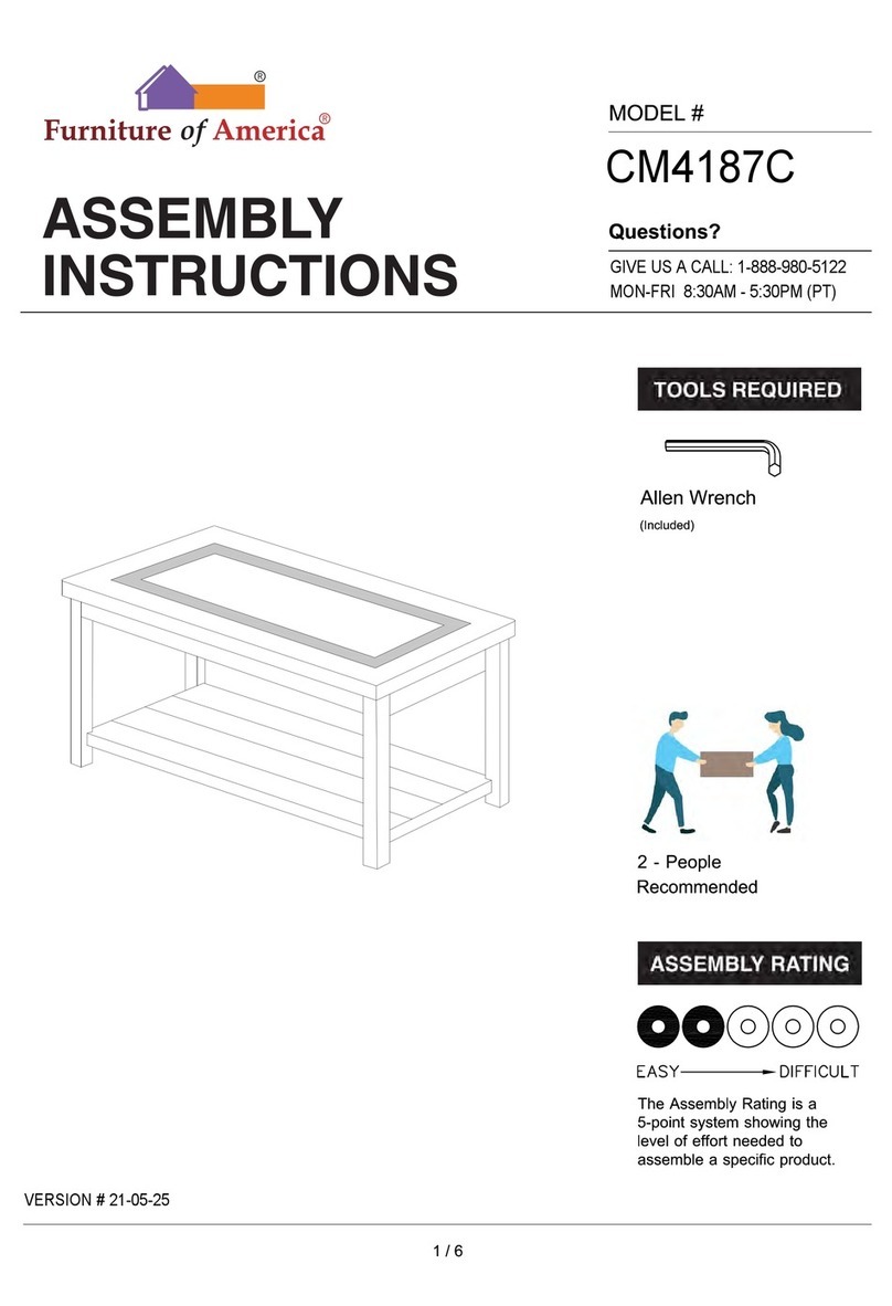 Furniture of America Rosetta CM4187C Assembly instructions