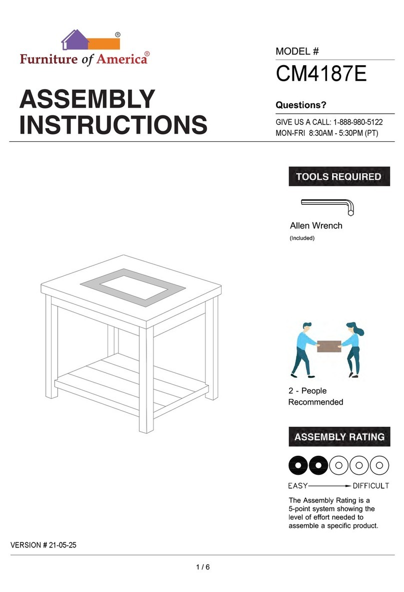 Furniture of America Rosetta CM4187E Assembly instructions