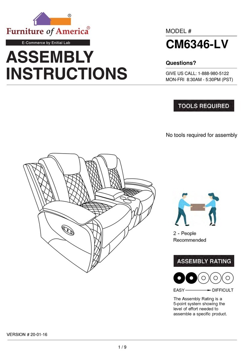 Furniture of America Alexia CM6346-LV Assembly instructions Furniture of America Alexia CM6346-LV Assembly instructions