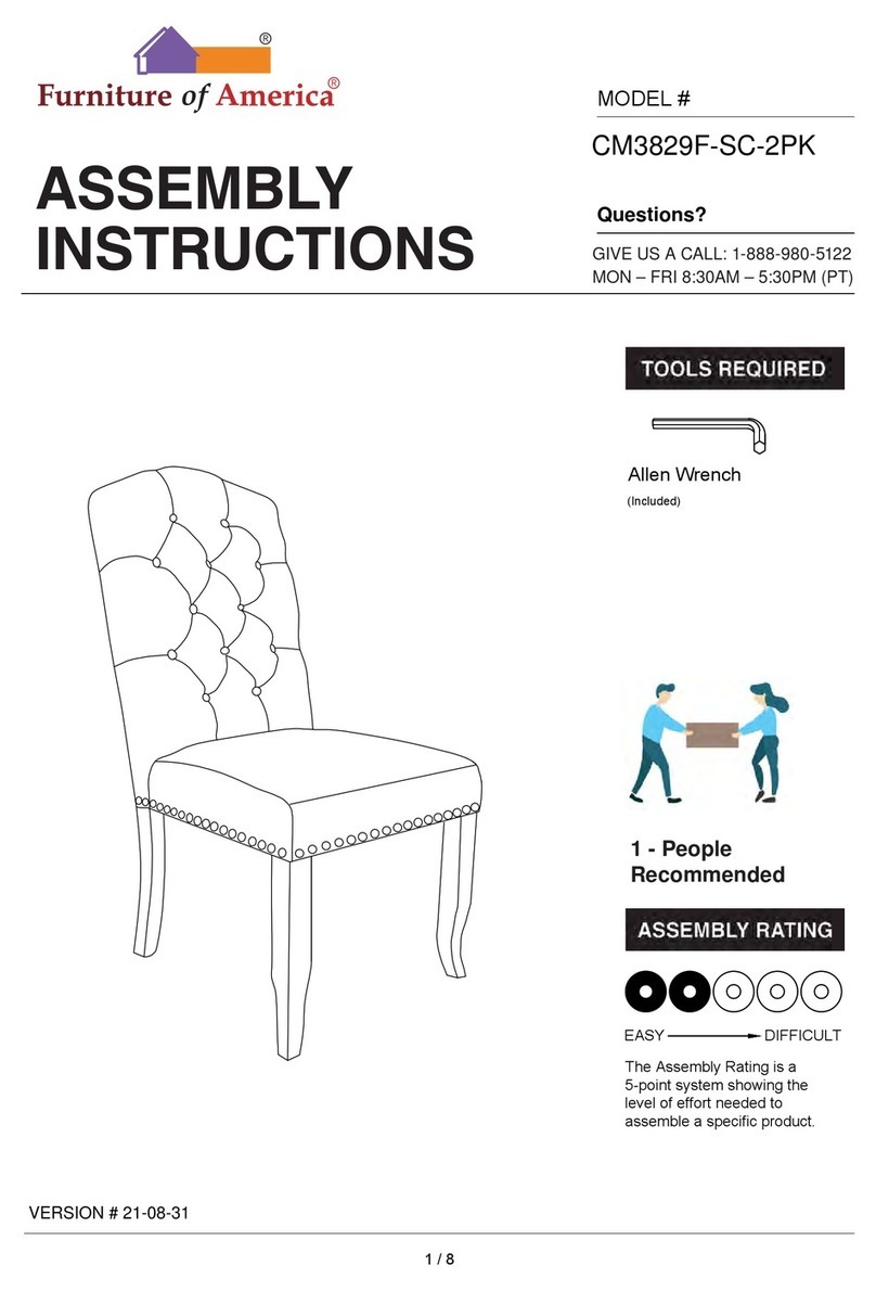 Furniture of America Gianna CM3829F-SC-2PK Assembly instructions