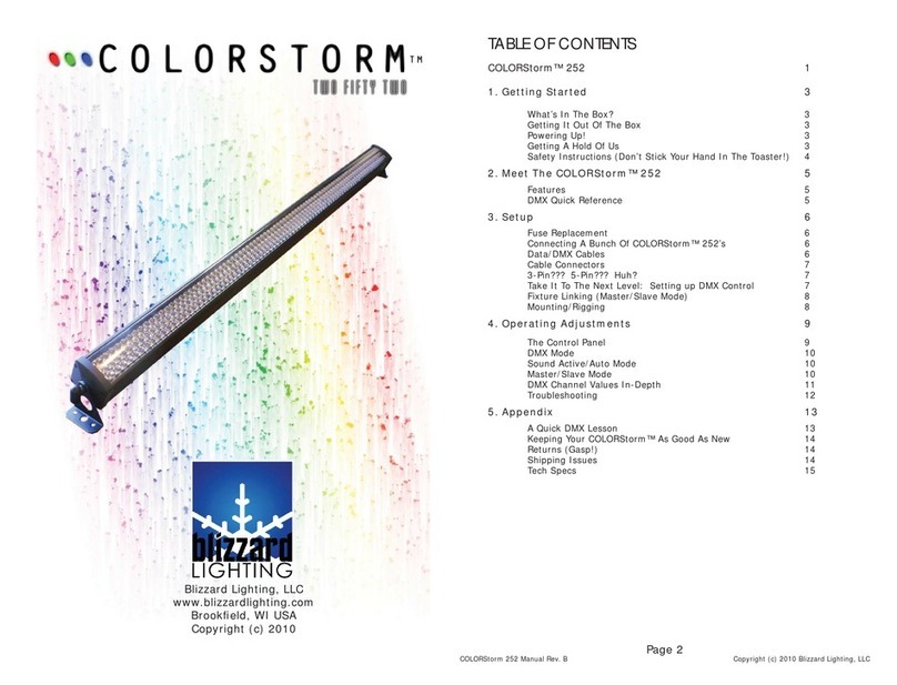 Blizzard Lighting COLORSTORM 252 manual