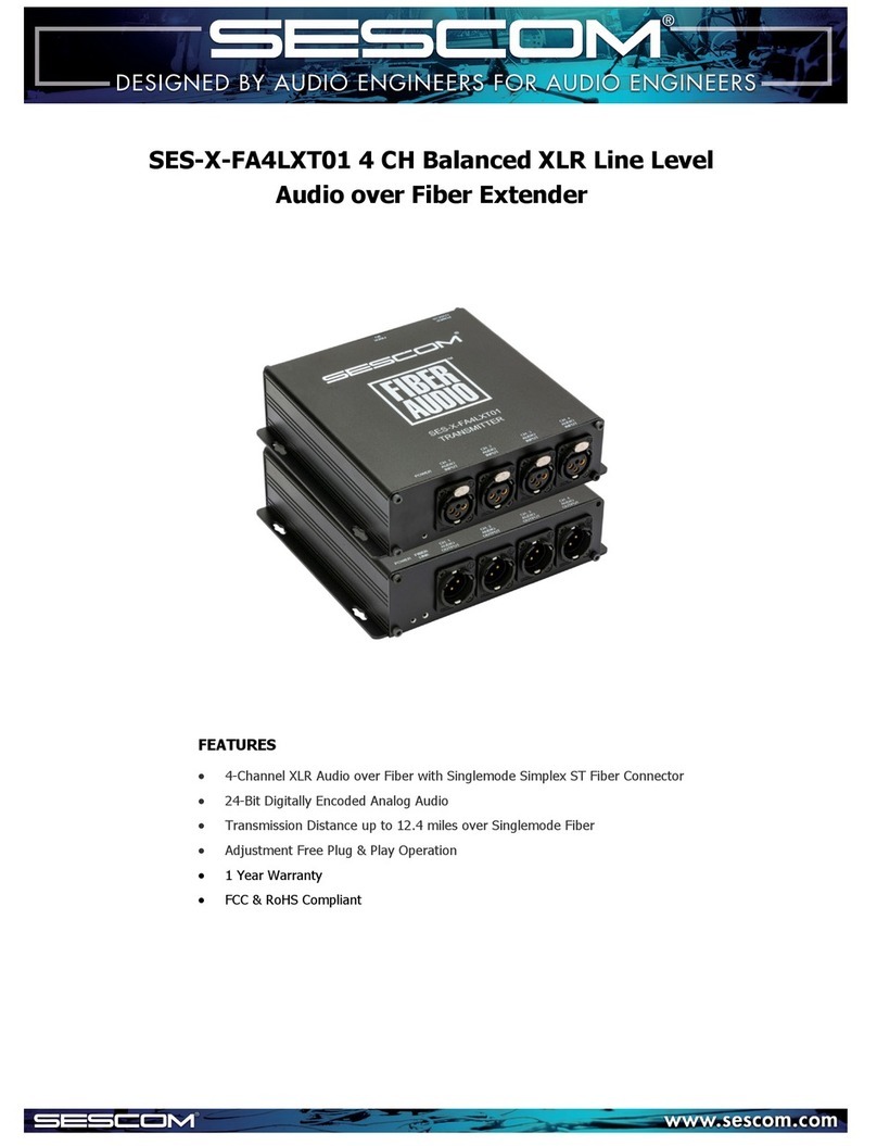 sescom FIBER AUDIO SES-X-FA4LXT01 User manual