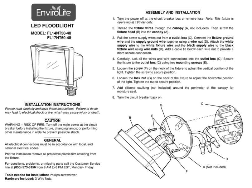 Envirolite FL14NT50-48 installation instructions