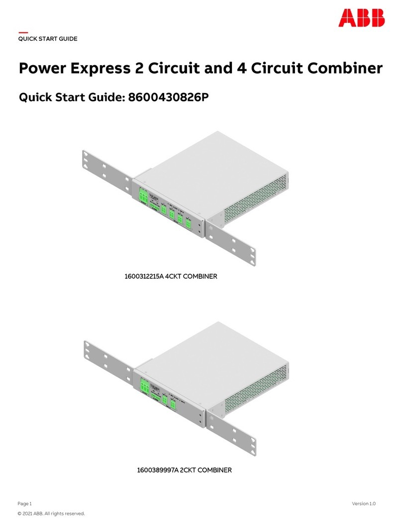 ABB 4CKT COMBINER 1600312215A quick start guide