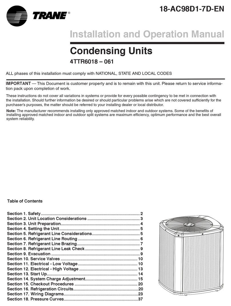 Trane 4TTR6024N Installation and operation manual Trane 4TTR6024N Installation and operation manual