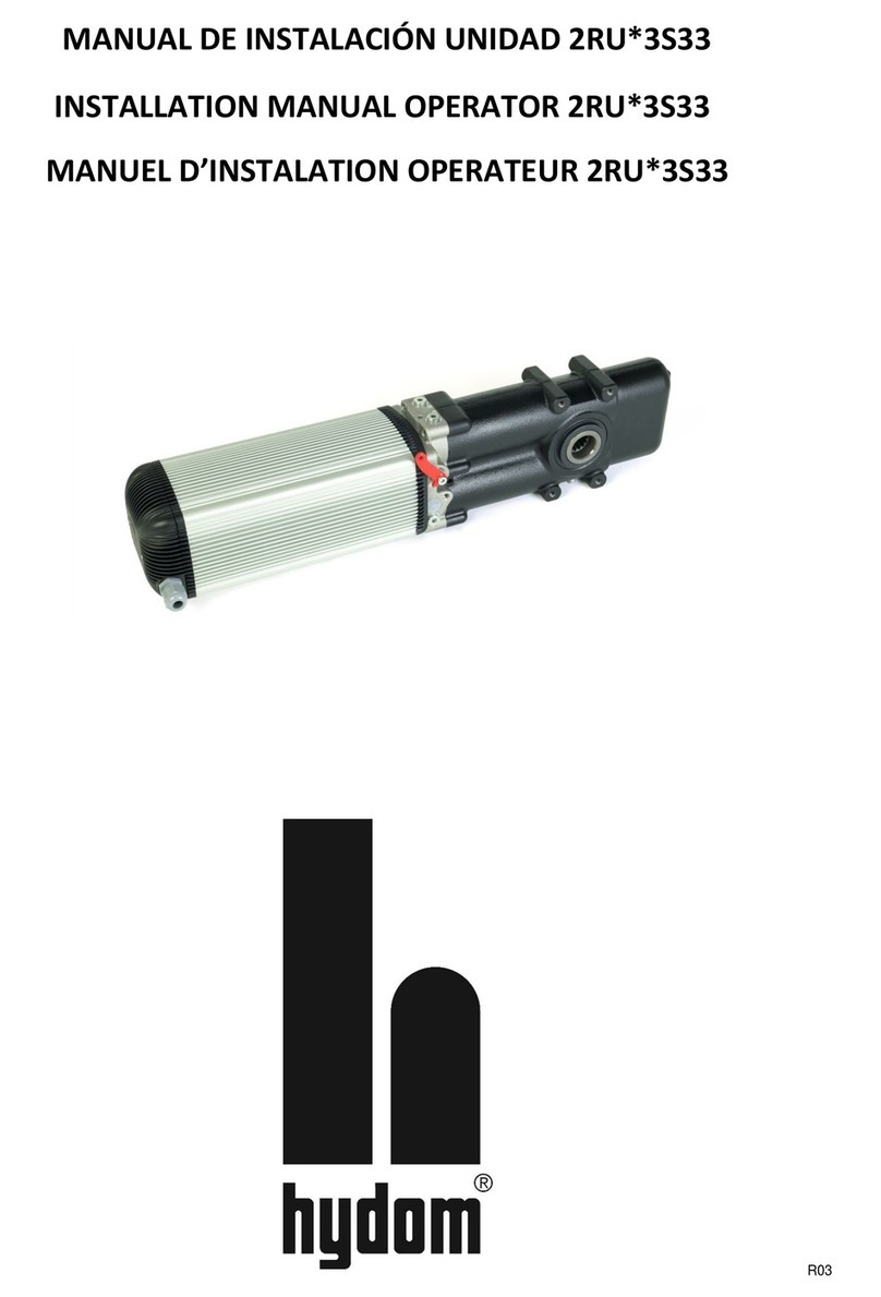 HYDOM Rotor-Unic 2RU3S33 Installation and operation manual