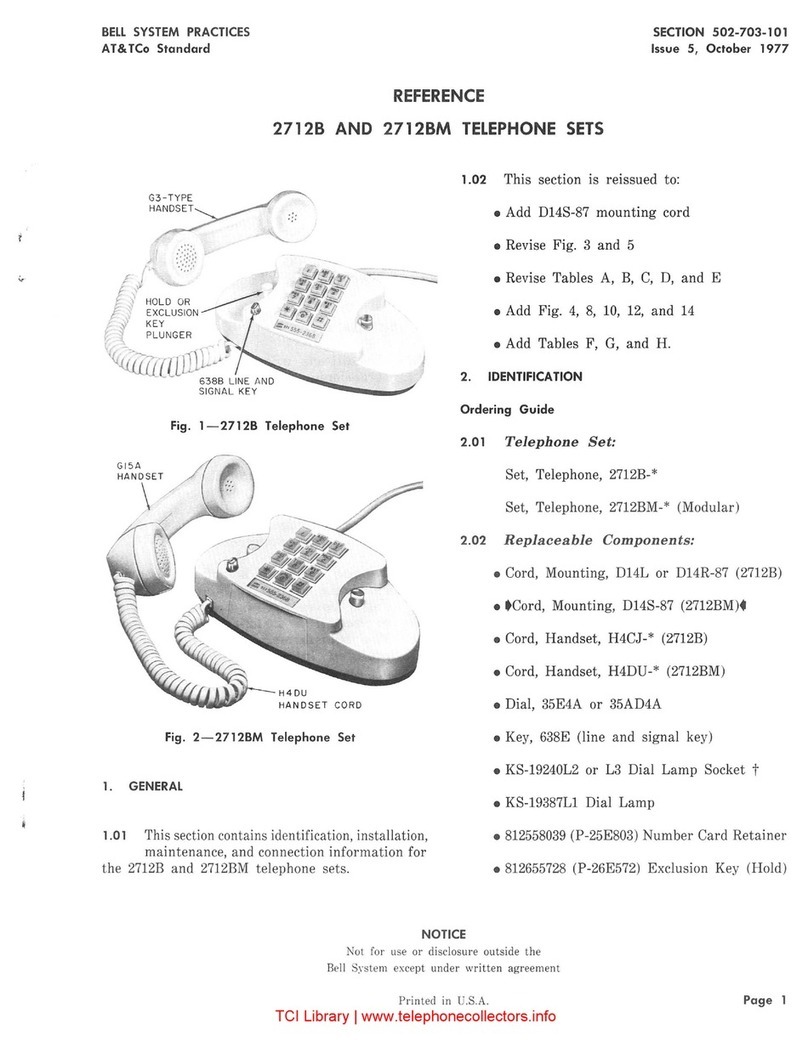 Bell System Practices 2712B Service manual