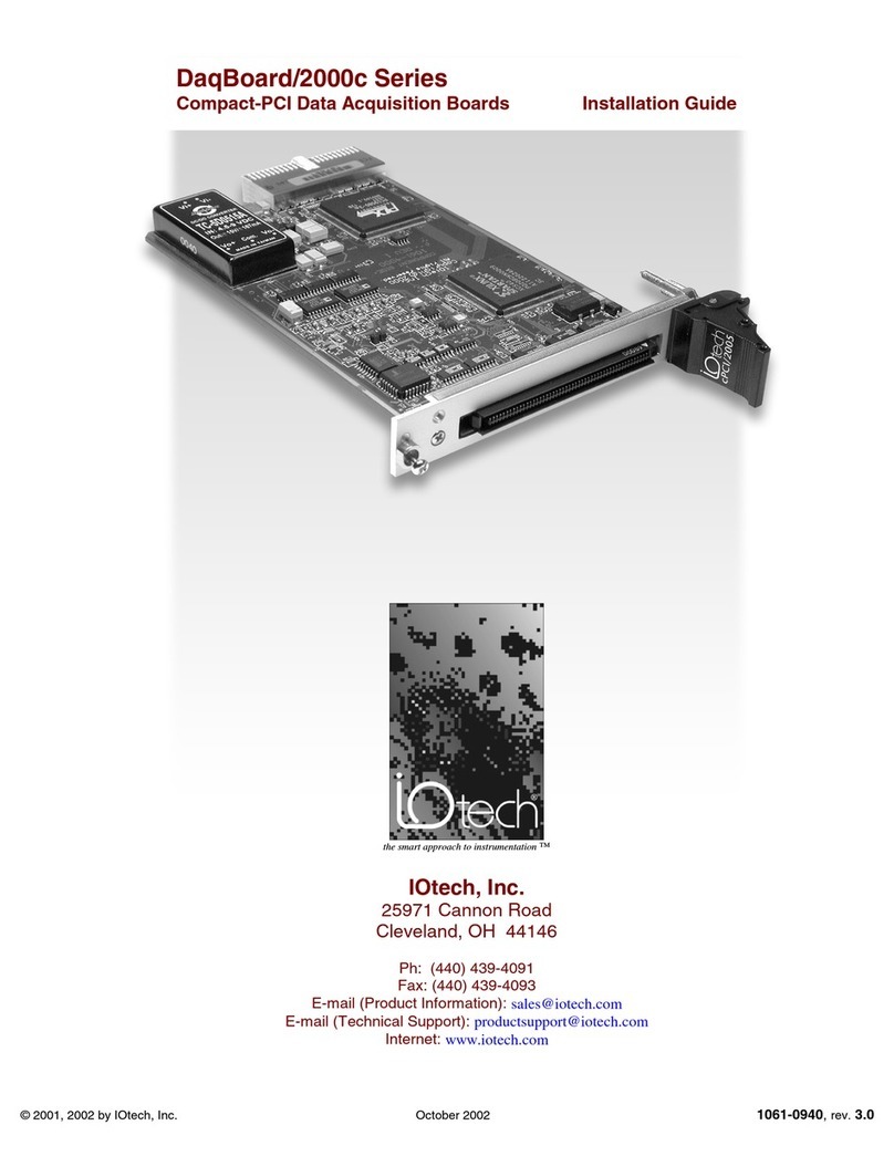 IOtech DaqBoard/2000c Series User manual