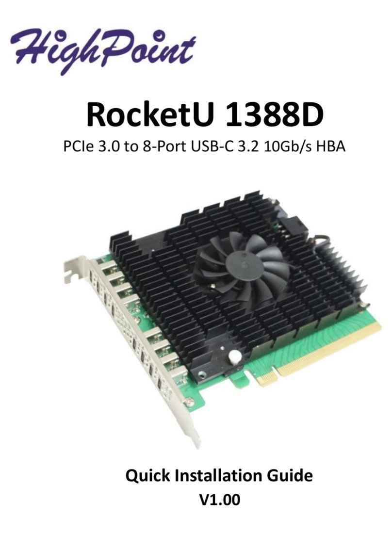 HighPoint RocketU 1388D User manual HighPoint RocketU 1388D User manual