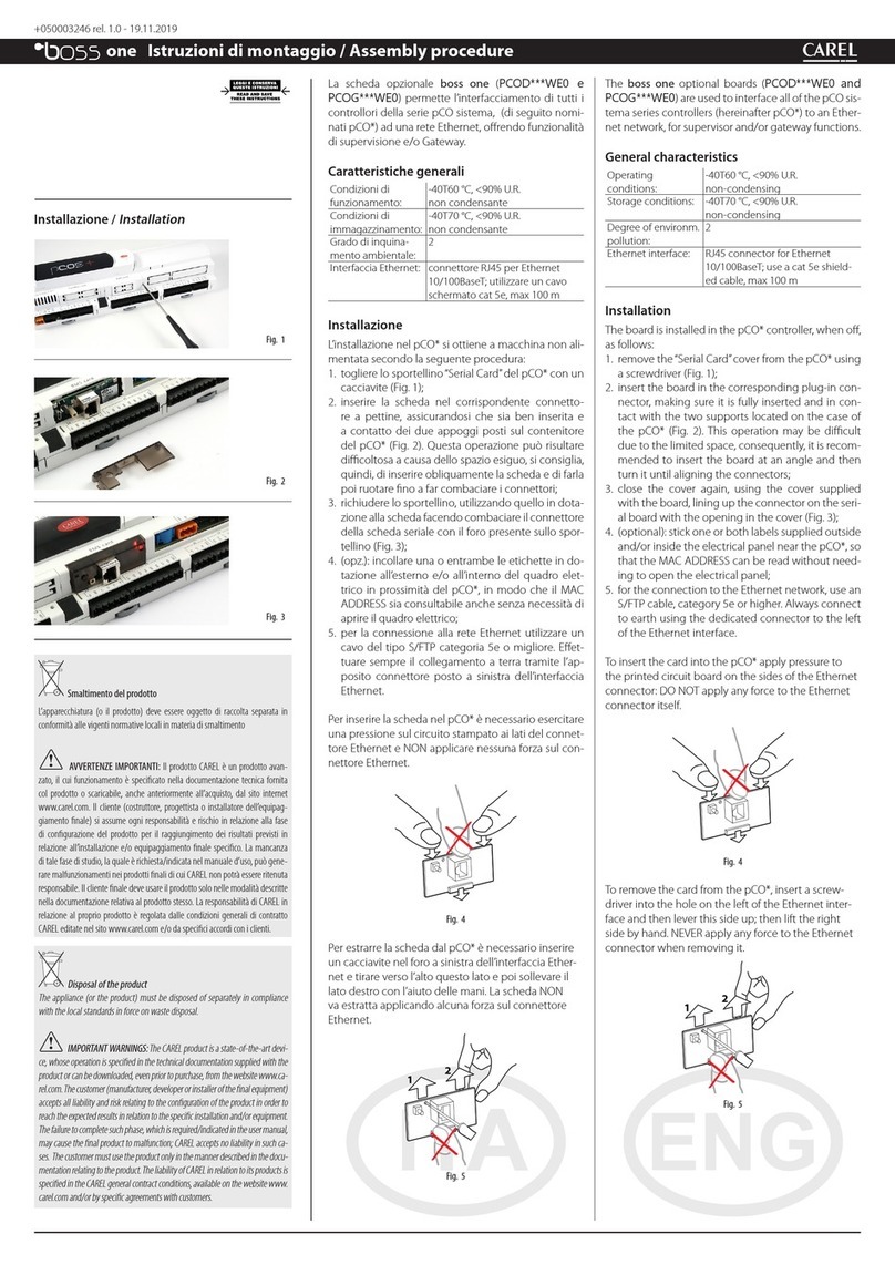 Carel PCOD WE0 Series Manual
