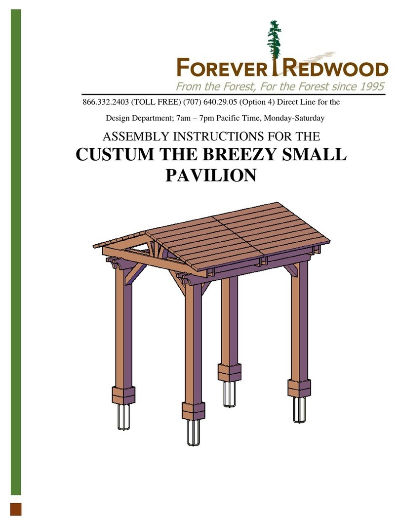 Forever Redwood CUSTUM THE BREEZY SMALL PAVILION Assembly instructions Forever Redwood CUSTUM THE BREEZY SMALL PAVILION Assembly instructions
