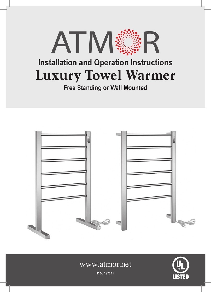 Atmor Luxury Towel Warmer Installation instructions
