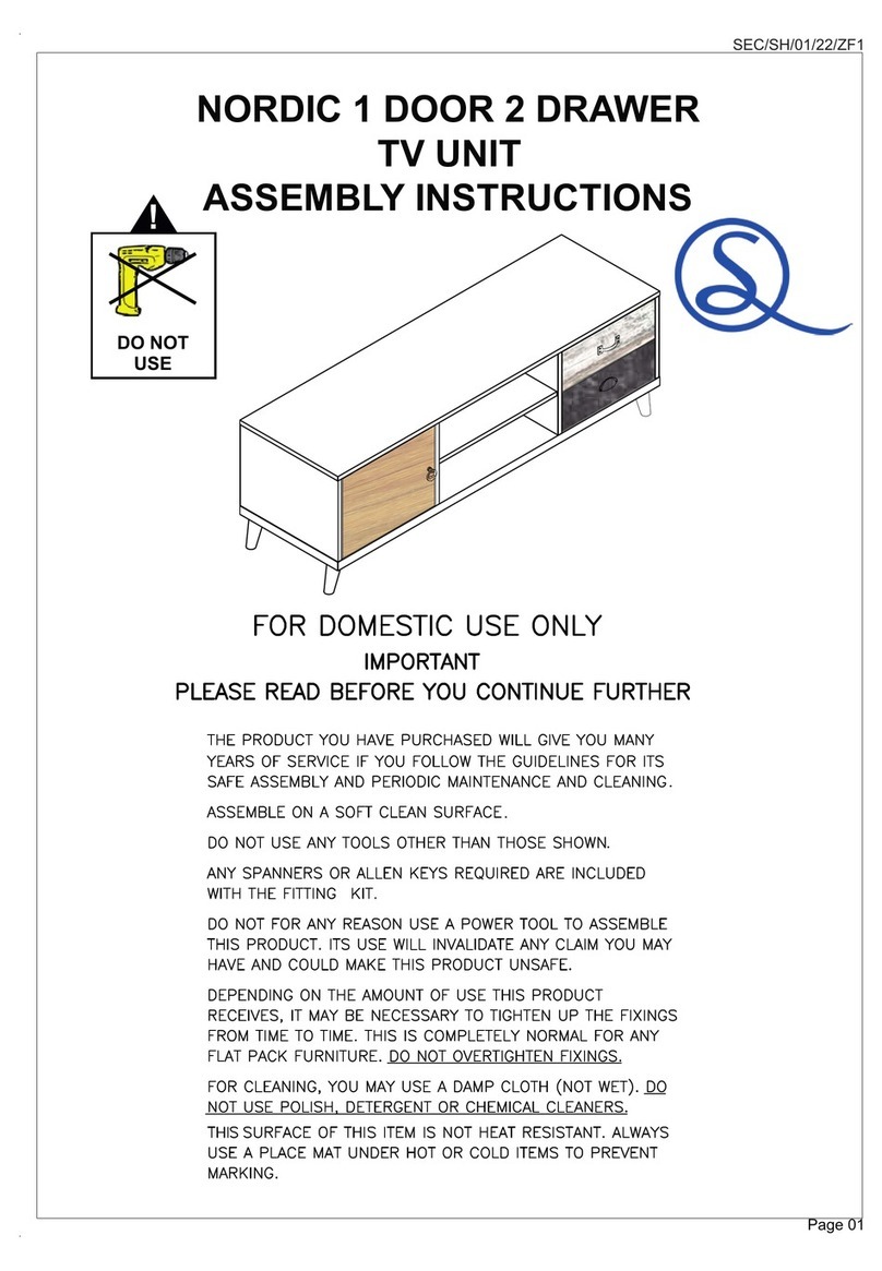 Seconique NORDIC SEC/SH/01/22/ZF1 Assembly instructions Seconique NORDIC SEC/SH/01/22/ZF1 Assembly instructions