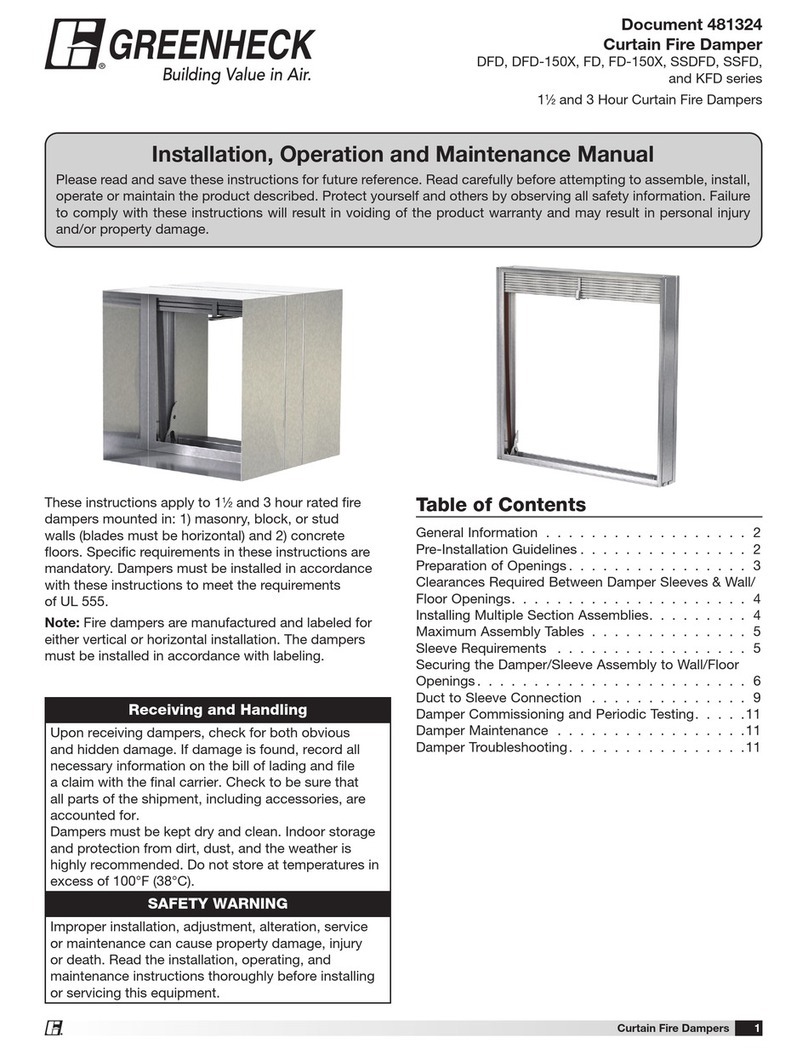 Greenheck DFD Series User manual