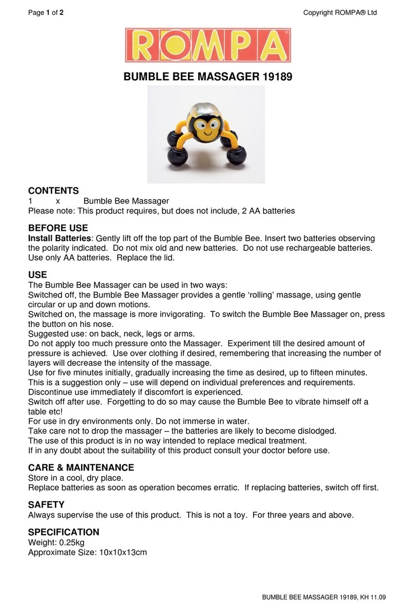 Rompa BUMBLE BEE MASSAGER 19189 User manual