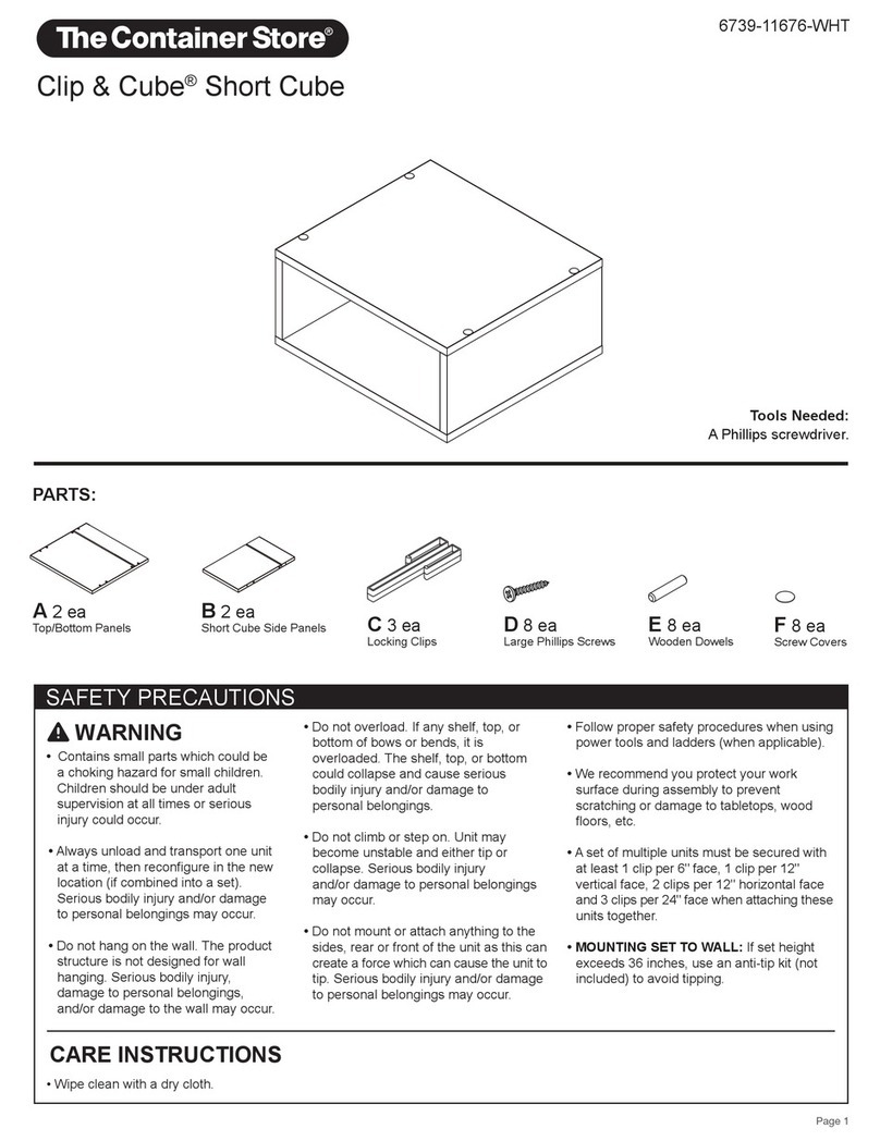 Whitmor The Container Store Clip & Cube... User manual