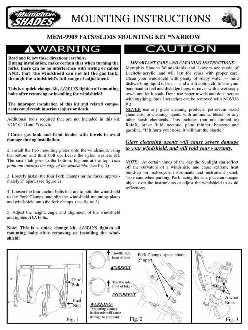 Memphis Shades MEM-9909 Mounting instructions