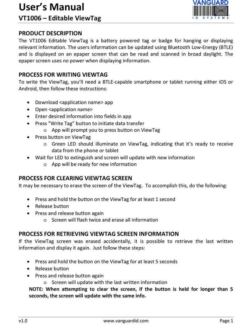 Vanguard VT1006 user manual