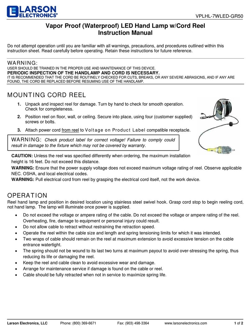 Larson Electronics VPLHL-7WLED-GR50 User manual