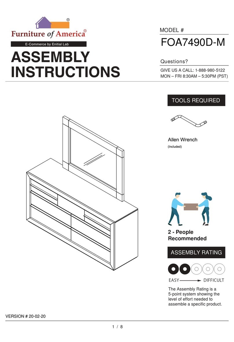 Furniture of America FOA7490D-M Assembly instructions