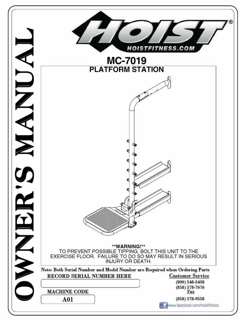 Hoist Fitness MC-7019 owner's manual