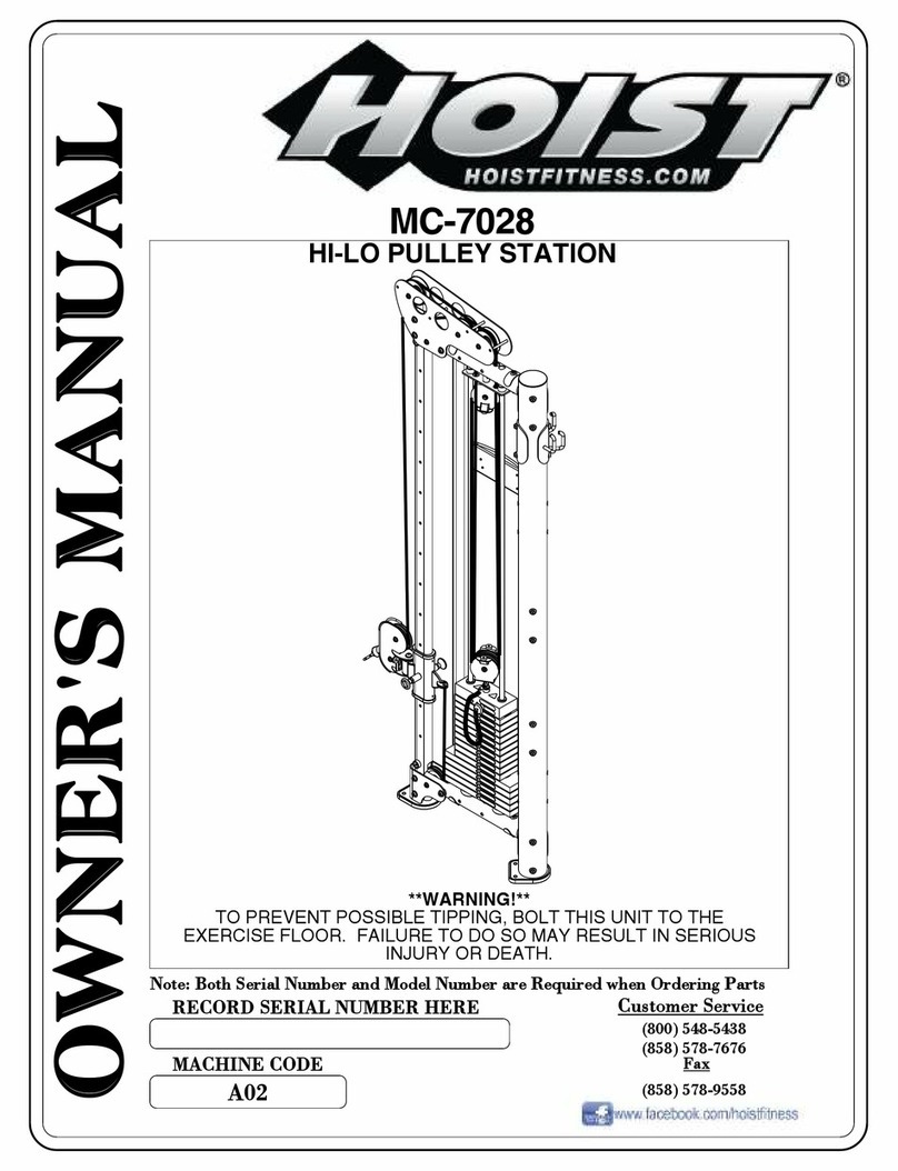 Hoist Fitness MC-7028 owner's manual Hoist Fitness MC-7028 owner's manual