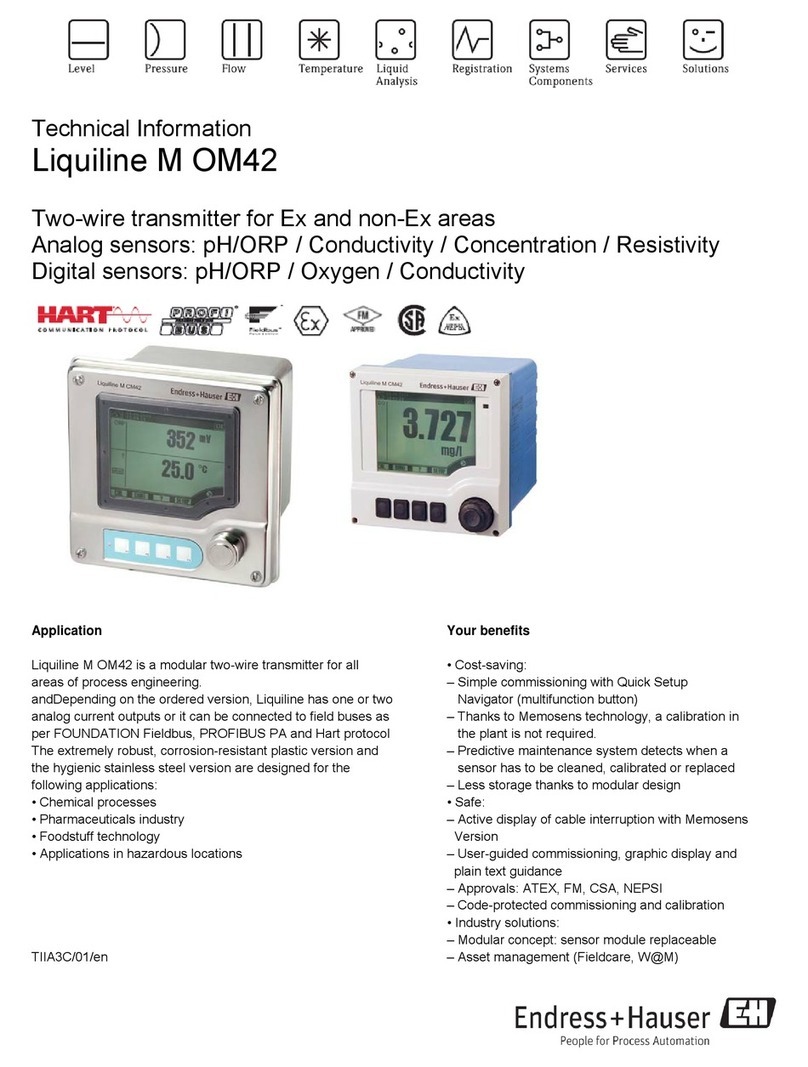 Endress+Hauser Liquiline M OM42 technical information