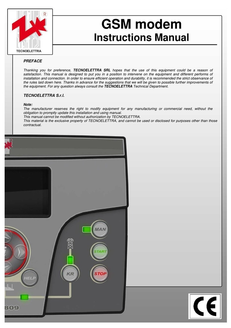 tecnoelettra TE809 instruction manual