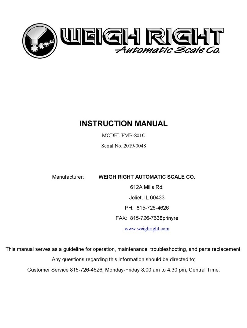 WEIGH RIGHT PMB-801C instruction manual