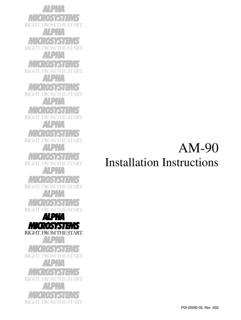 Alpha Microsystems AM-90 installation instructions