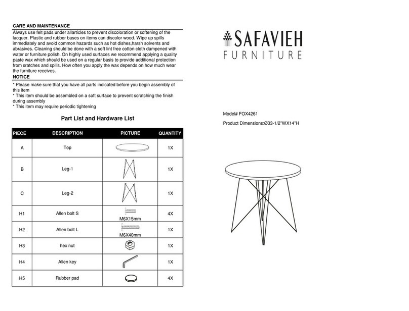 Safavieh Furniture Maris FOX4261 manual