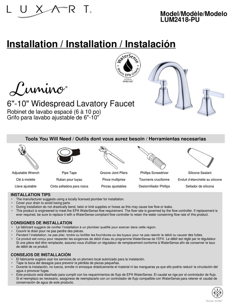 Luxart Lumino LUM2418-PU Installation