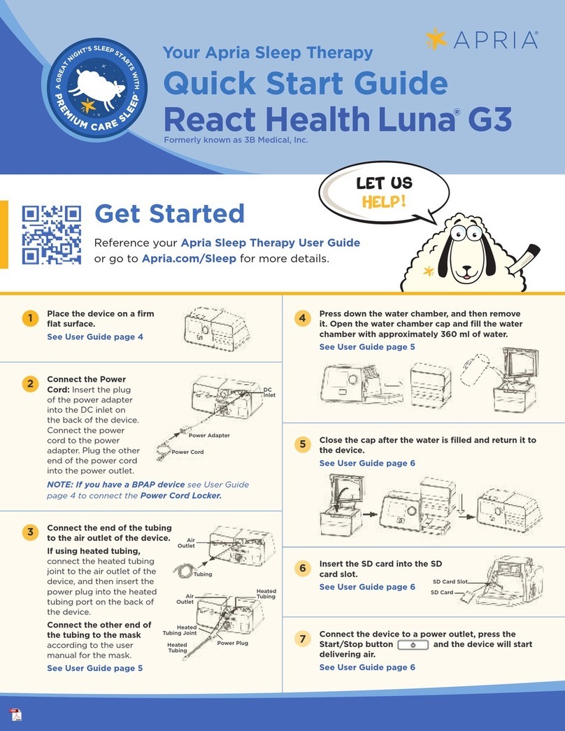 Apria Healthcare React Health Luna G3 quick start guide