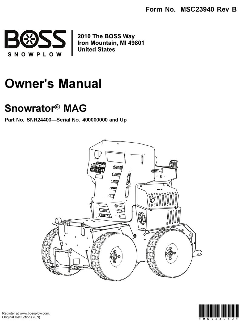 Boss Snowplow Snowrator MAG User manual