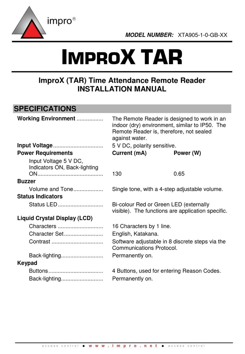 impro ImproX XTA905-1-0-GB Series installation manual