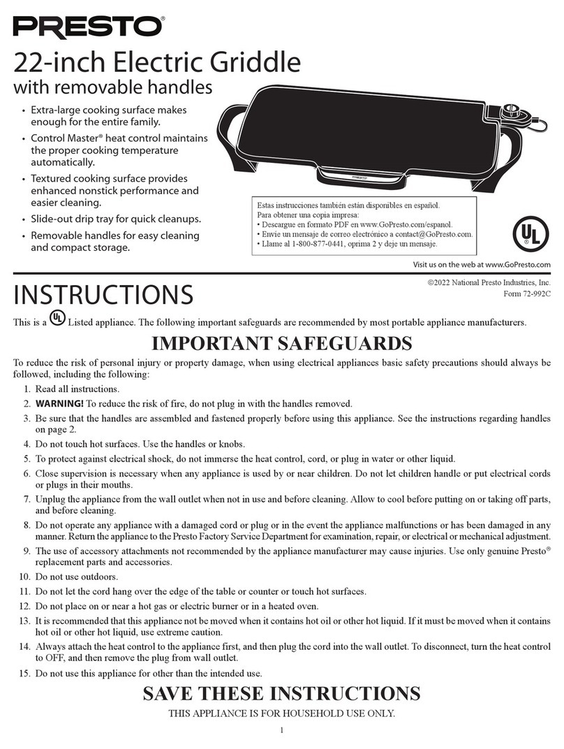 Presto 07061 User manual