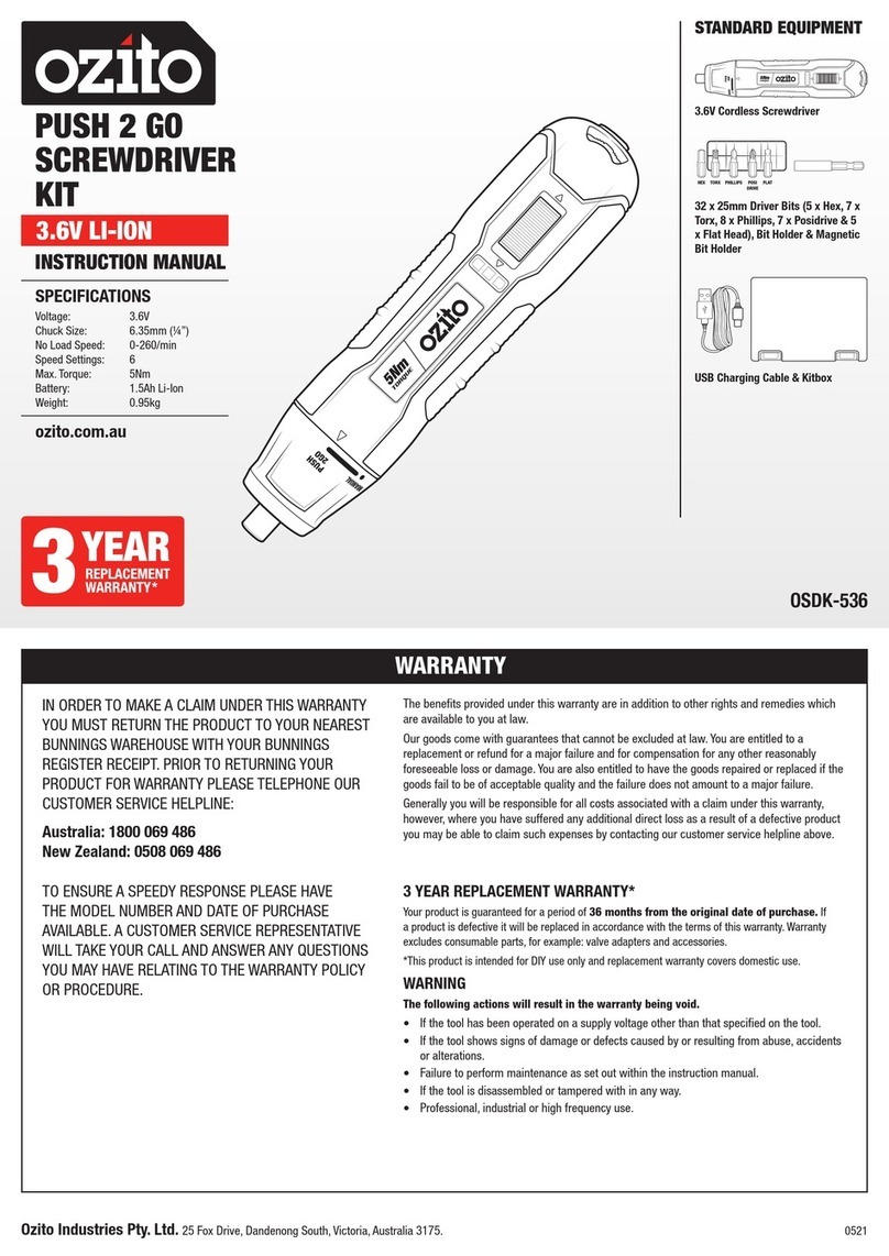 Ozito OSDK-536 User manual Ozito OSDK-536 User manual