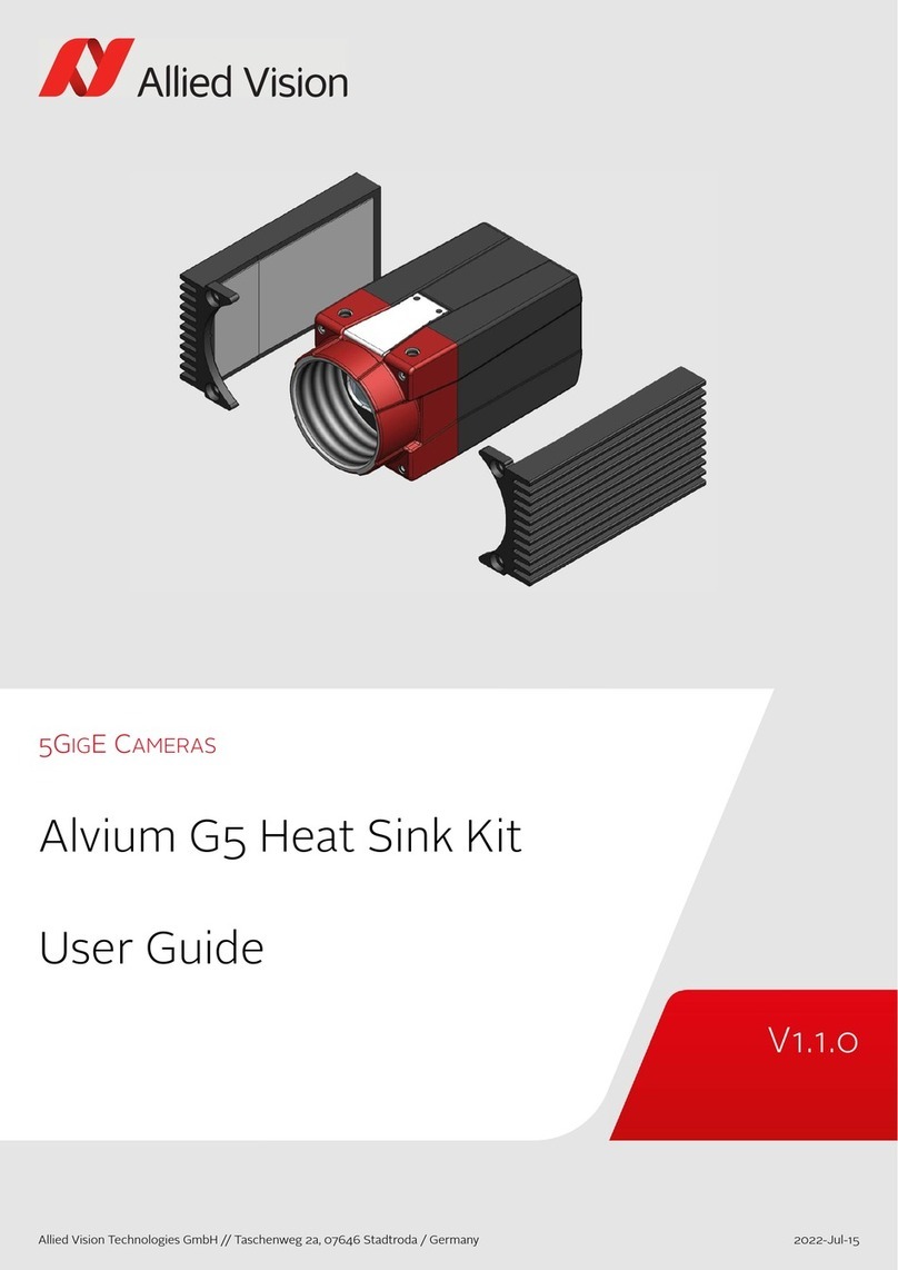 Allied Vision Alvium G5 Heat Sink Kit User manual
