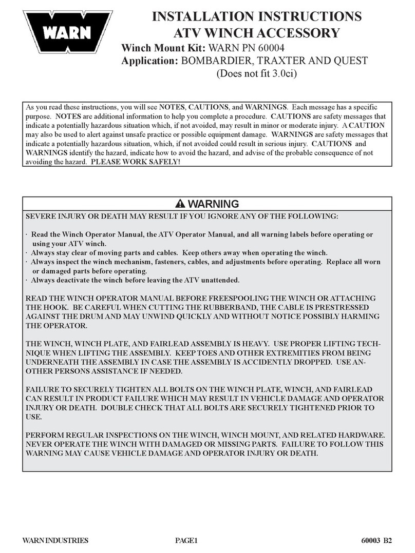 Warn 60004 installation instructions