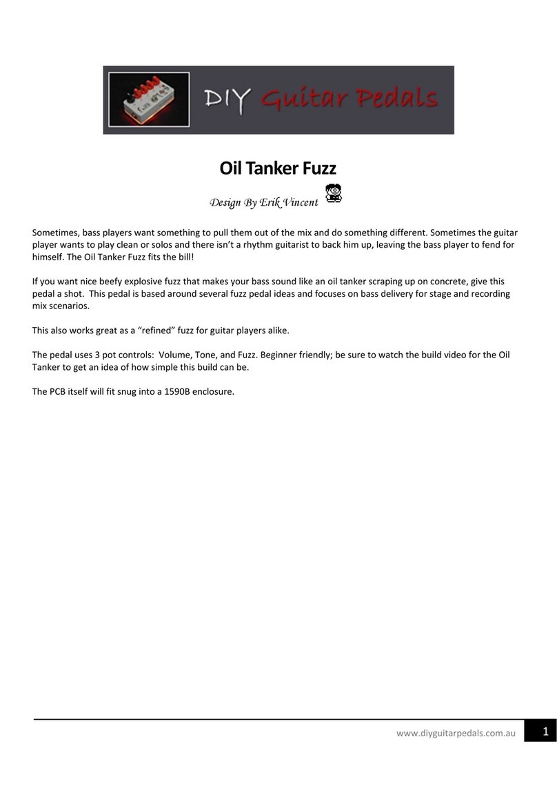 DIY Guitar Pedals Oil Tanker Fuzz User manual