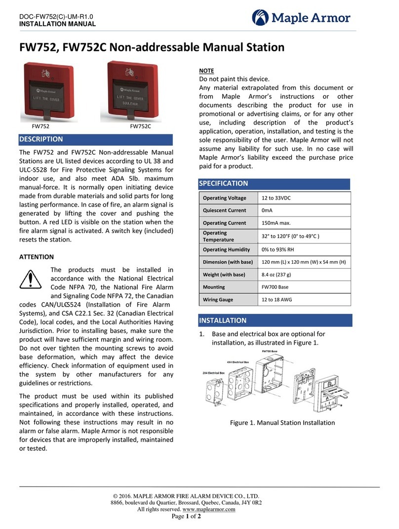 Maple Armor FW752 installation manual