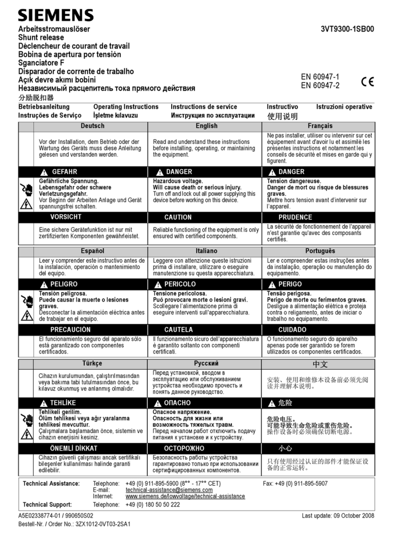 Siemens 3VT9300-1SB00 User manual