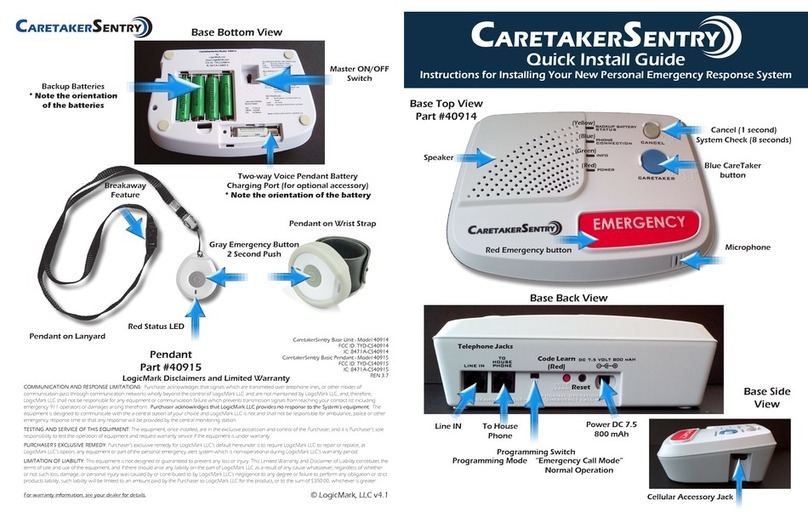 CARETAKER SENTRY 40911 Quick install guide