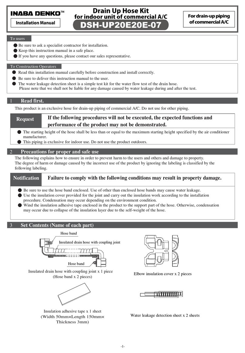 INABA DENKO DSH-UP20E20E-07 installation manual INABA DENKO DSH-UP20E20E-07 installation manual