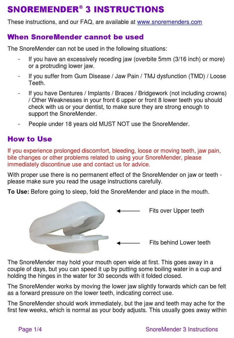 SnoreMender 3 instructions