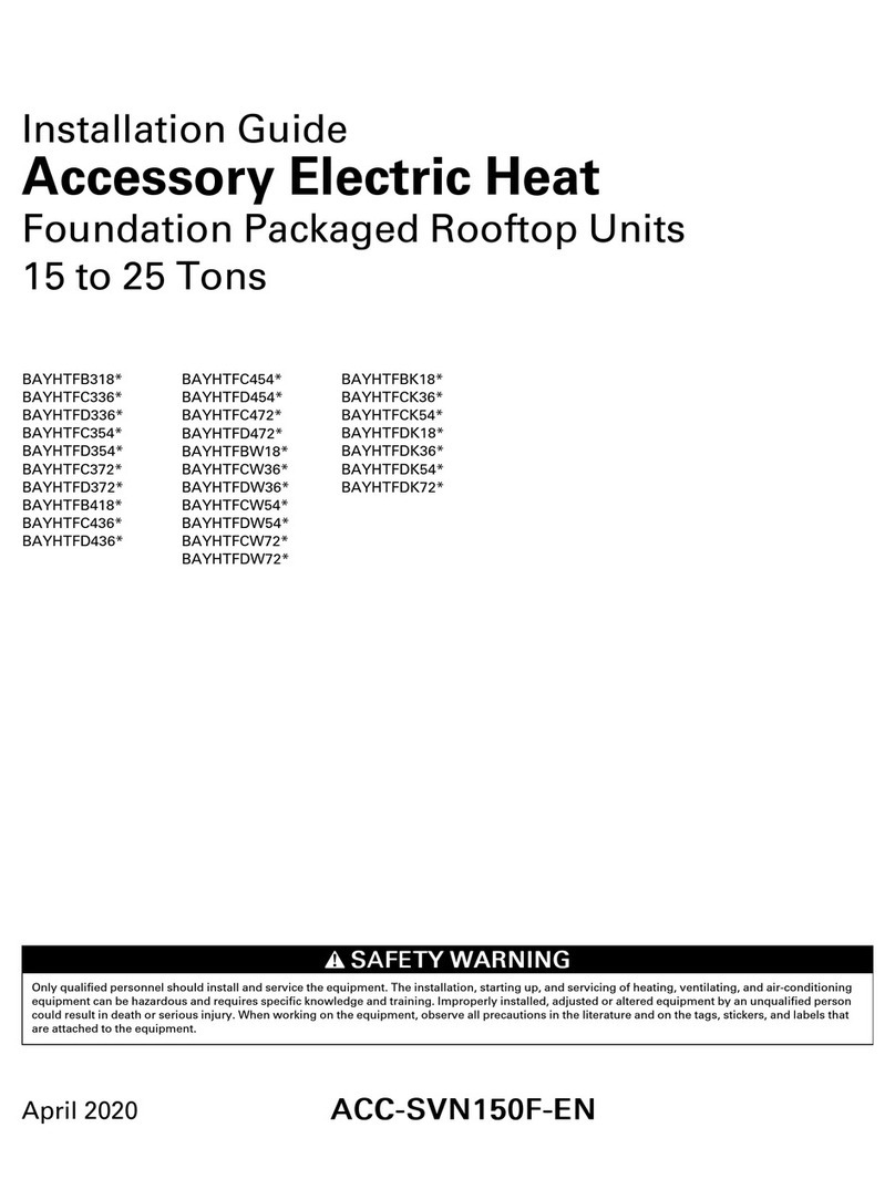 Trane BAYHTFB318 Series User manual