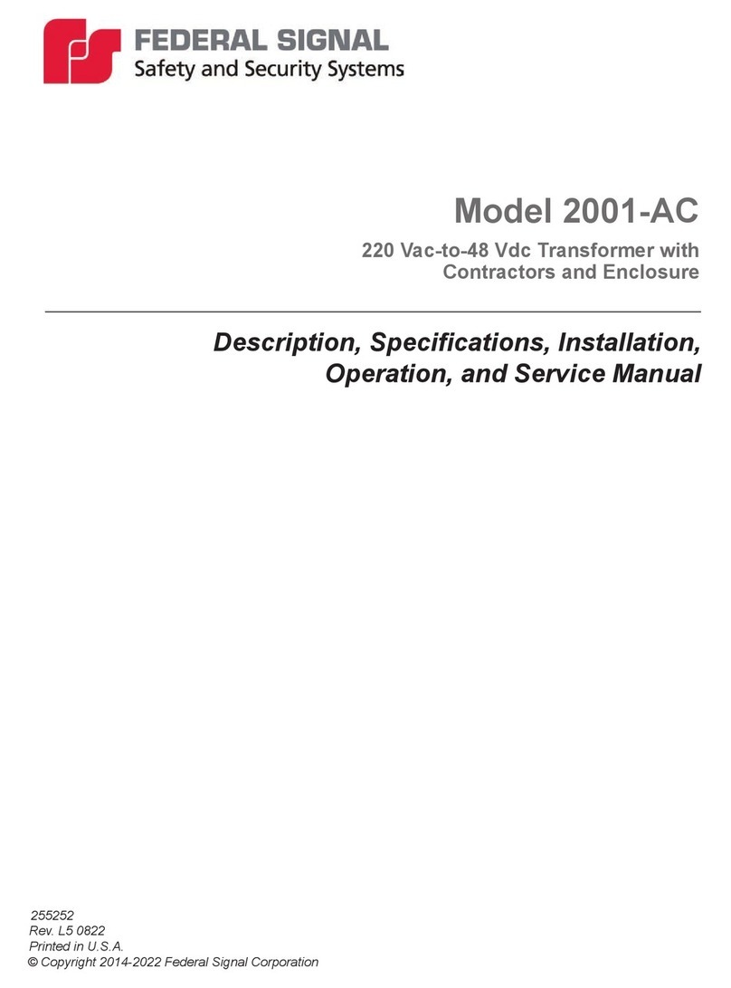 Federal Signal Corporation 2001-AC User manual