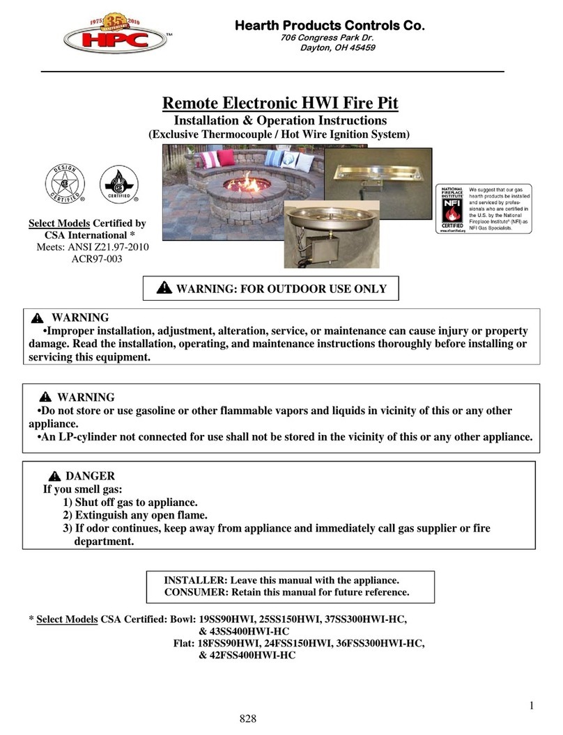 Hearth Products Controls 19SS90HWI Installation & operation instructions Hearth Products Controls 19SS90HWI Installation & operation instructions