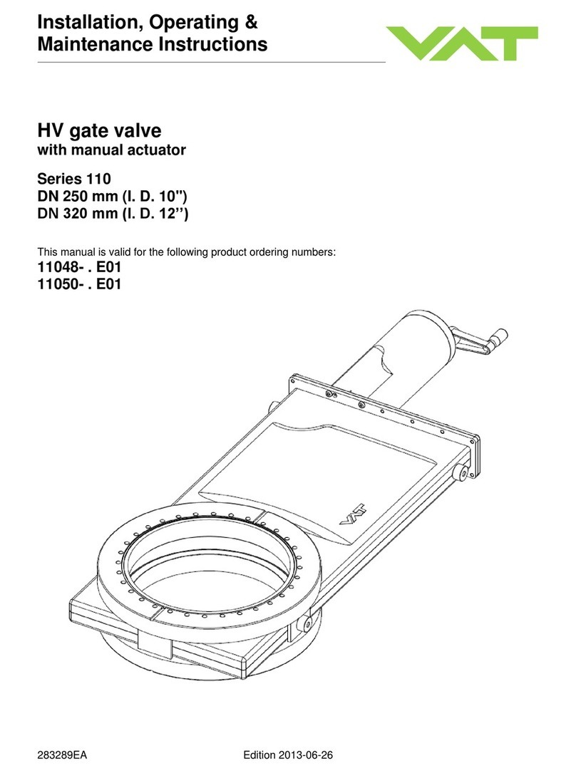 VAT 110 Series Assembly instructions