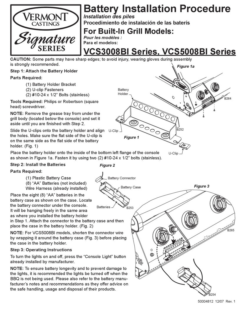 CFM Signature VERMOUNT CASTINGS VCS3008BI Series INSTALLATION PROCEDURE